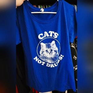 Ideal T brand XXL Blue Cats T-shirt